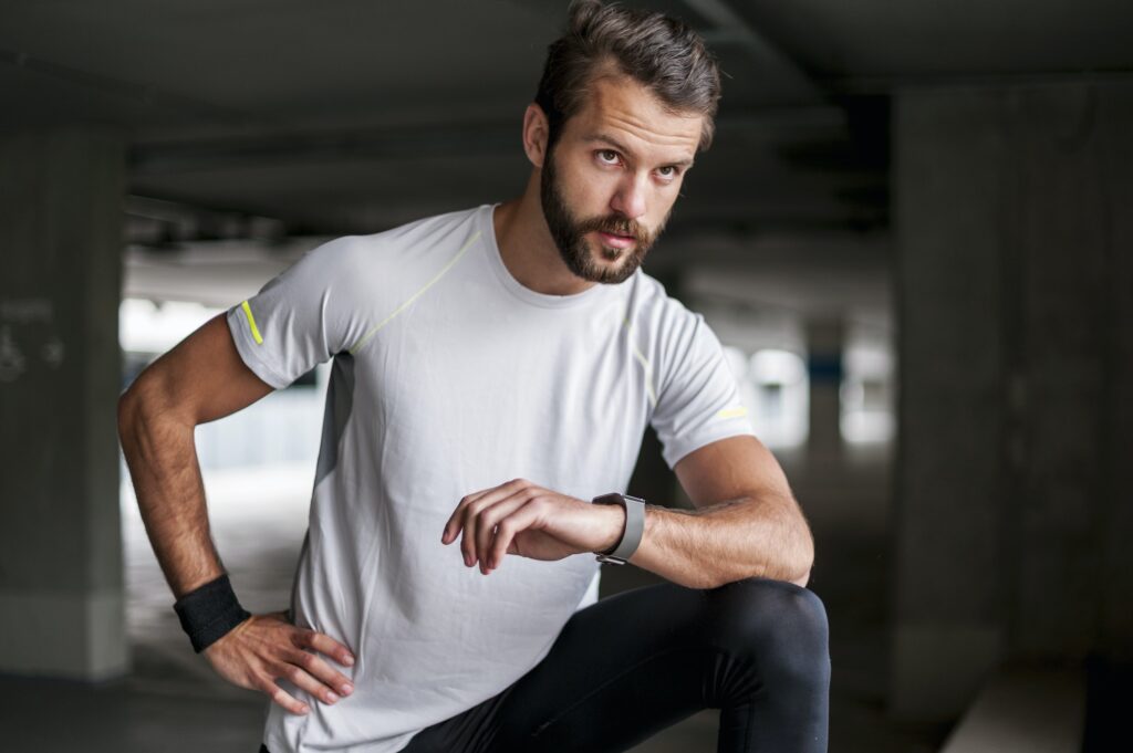 Barritas de maní para deportistas, atleta entrenando